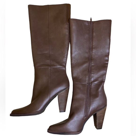 Zodiac Knee High Dion Boots, Brown, Zip up, Heeled, Size 8.5 - Picture 1 of 5